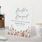 素朴の結婚フローラが花束を作る 台座サイン (インサイチュ)