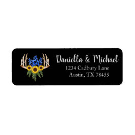 素朴の結婚フローラ〔雄ジカの〕枝角アドレス ラベル