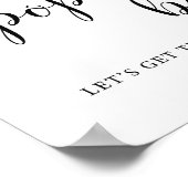 素朴の結婚ポップコーンバーポップコーン好意サイン ポスター (角)