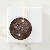 素朴の結婚メイソンの瓶ワイルドフラワーブーケウッド フェイバータグ (インサイチュ)