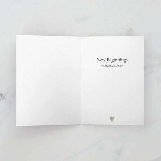 素朴の結婚ライフスタイル折り畳みグリーティングカード カード (内部)