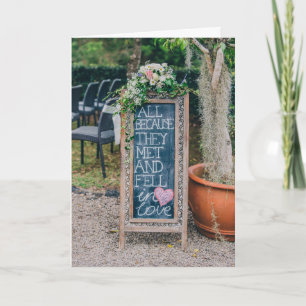 素朴の結婚ライフスタイル折り畳みグリーティングカード カード