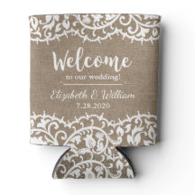 素朴の結婚ヴィンテージレースバーラップパーソナライズされた