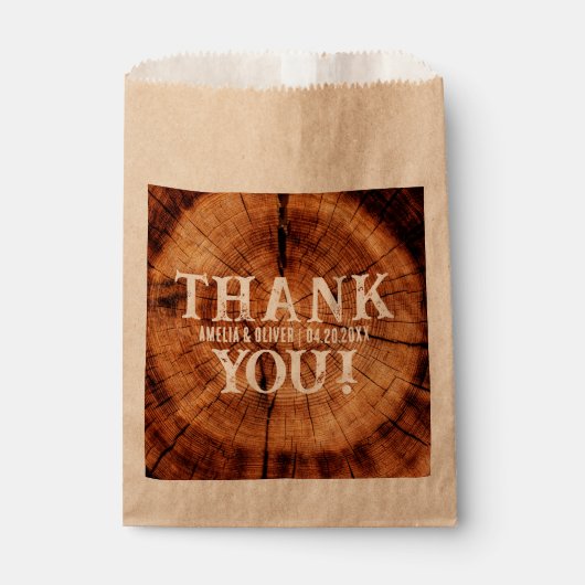 素朴の結婚ヴィンテージ木ありがとう フェイバーバッグ (正面)