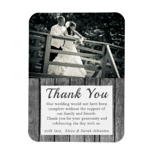 素朴の結婚写真Thank You Magnets マグネット