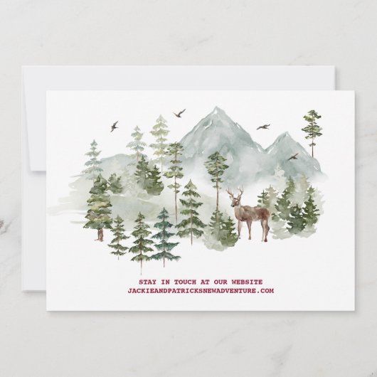 素朴の結婚婚約発表写真 招待状 (裏面)