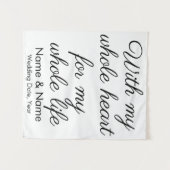 素朴の結婚披露宴装飾の背景 タペストリー (正面(横))