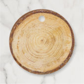 素朴の結婚木のスライスBrown Scriptに感謝 フェイバータグ (裏面)