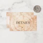 素朴の結婚木目詳細QRコードテンプレート ノートカード (正面/裏面インサイチュ)