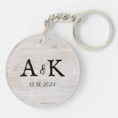 素朴の結婚聖なる書物、 経典カップルズモノグラム キーホルダー (裏面)