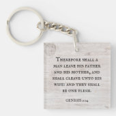 素朴の結婚聖なる書物、 経典カップルズモノグラム キーホルダー (正面)