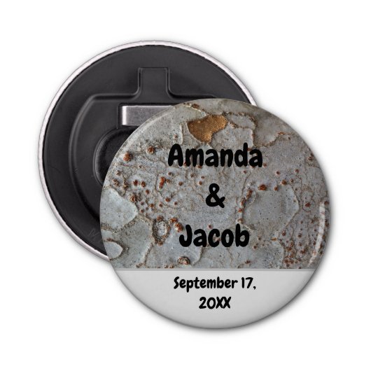 素朴の結婚自然写真抽象芸術ユニーク賛成 栓抜き (正面)