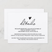 素朴の結婚詳細カード エンクロージャーカード (正面/裏面)