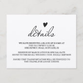 素朴の結婚詳細カード エンクロージャーカード (正面)