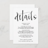 素朴の結婚詳細情報カード エンクロージャーカード (正面/裏面)