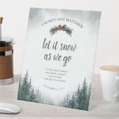 素朴の結婚送信を許可する雪の台座の看板 台座サイン (インサイチュ)