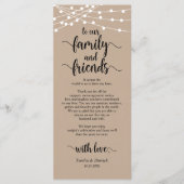 素朴の結婚配置設定サンキューカード プログラム (正面)