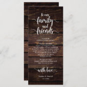 素朴の結婚配置設定サンキューカード プログラム (正面/裏面)