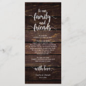 素朴の結婚配置設定サンキューカード プログラム (正面)