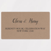 素朴の結婚防水差出人住所ラベル ラベル (デザイン2)