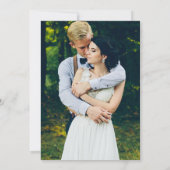 素朴の結婚青い木のライトレースフローラ写真 招待状 (裏面)