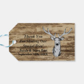素朴の結婚鹿に感謝ラベル ギフトタグ (裏面横)