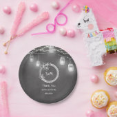 素朴の結婚黒い黒板メイスン・ジャー ペーパープレート (パーティー)