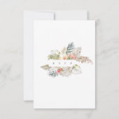 素朴の結婚Arch RSVP応答 出欠カード (裏面)