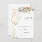 素朴の結婚Arch RSVP応答 出欠カード (正面/裏面)