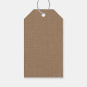 素朴の結婚Burlap String Lights Lace Thank You ギフトタグ (裏面)