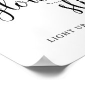 素朴の結婚Glow Stick Send Off Sign ポスター (角)