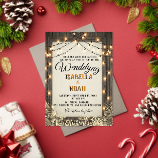 素朴は結婚ヴィンテージと葉 アクリル招待状