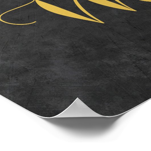 素朴ひまわりアドバイスと結婚願いのサイン ポスター (角)