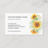 素朴ひまわりアンティーク実在鍵剤 名刺 (裏面)