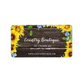 素朴ひまわりオンウッドカントリー住所 シール (正面)