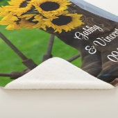 素朴ひまわりカウボーイ結婚ブーツ シェルパブランケット (3/4)