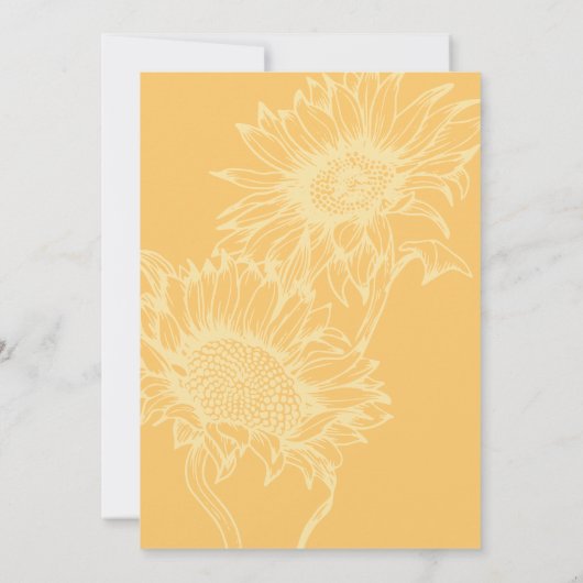 素朴ひまわりカントリー秋の結婚式 セーブザデート (裏面)