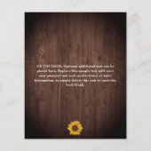 素朴ひまわりサプライズ80誕生日招待状 (裏面)