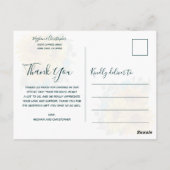 素朴ひまわりシックティール(緑がかった色)バラ結婚ズサンキューユー ポストカード (裏面)