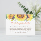 素朴ひまわりシック結婚クリーン詳細情報 エンクロージャーカード (スタンド正面)