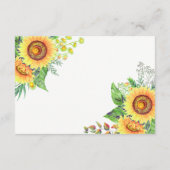 素朴ひまわりシック結婚クリーン詳細情報 エンクロージャーカード (裏面)