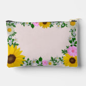 素朴ひまわりデイジーフローラ結婚ズ アクセサリーポーチ (裏面)