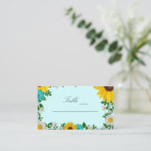 素朴ひまわりデイジーフローラ結婚ズ プレイスカード (スタンド正面)