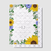 素朴ひまわりデイジーフローラ結婚ズ ベラム紙招待状 (オフセット (招待状))