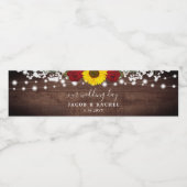 素朴ひまわりバラストリングラ結婚イト ペットボトルラベル (シングルラベル)