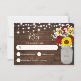 素朴ひまわりバラメイスンジャイルライツ結婚ズ 出欠カード