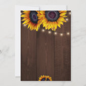 素朴ひまわりバーンドウッド引っ越し祝いパーティーbbq 招待状 (裏面)