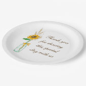 素朴ひまわりフローラさん結婚 ペーパープレート (アングル)