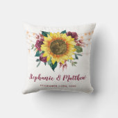 素朴ひまわりフローララ結婚イト クッション (裏面)