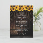 素朴ひまわりフローラヴィンテージバ結婚ンズ 招待状 (スタンド正面)